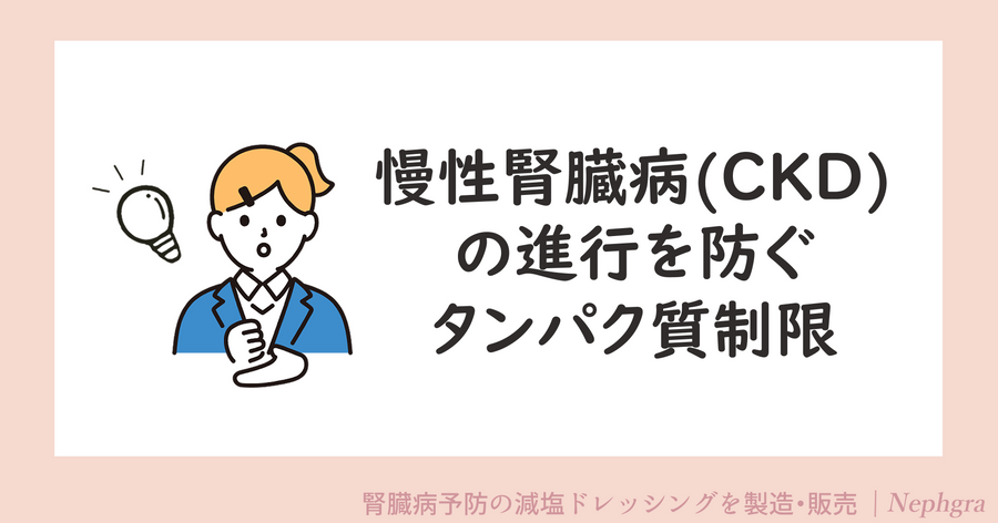 慢性腎臓病(CKD)の進行を防ぐために、適切なタンパク質制限を